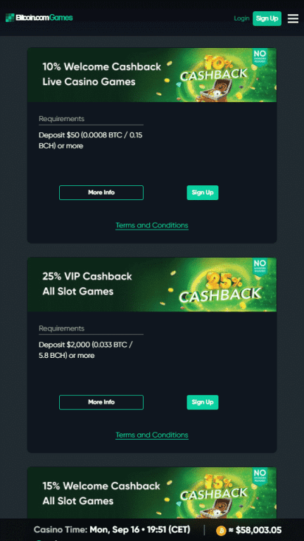 Bitcoin.com Games bonuses