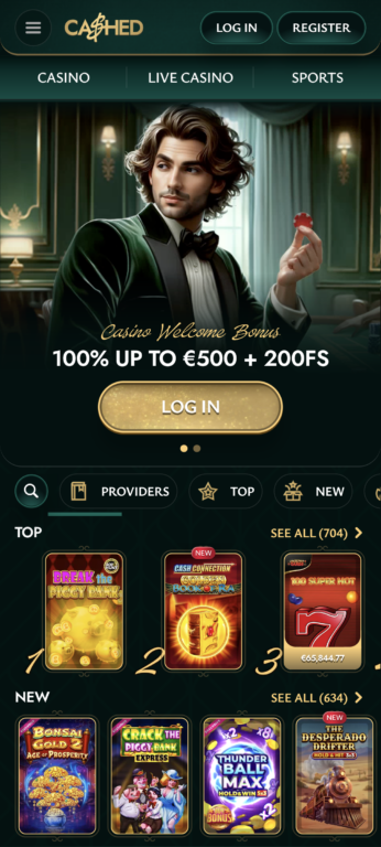 Cashed Casino mobile site