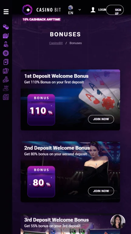 CasinoBit bonuses
