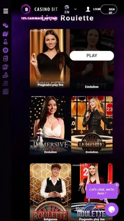 CasinoBit live casino