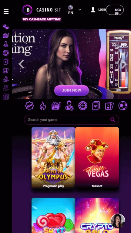 CasinoBit homepage