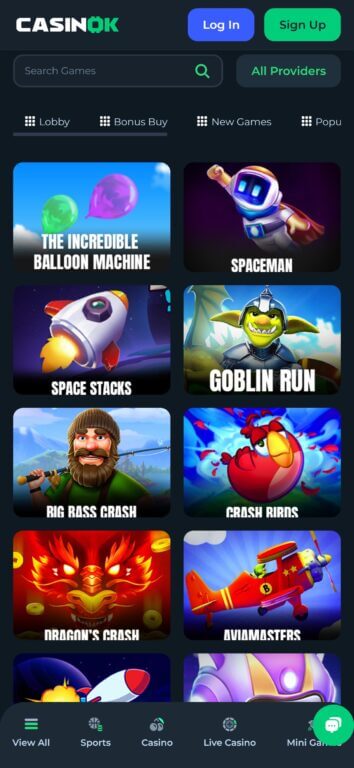 CasinoK casino crash games like Spaceman and Aviamasters