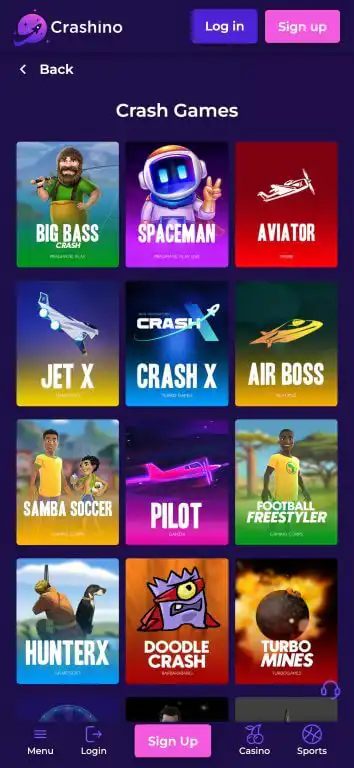Crashino's Crash Games category