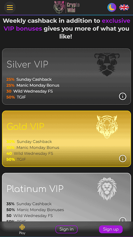 CryptoWild VIP club