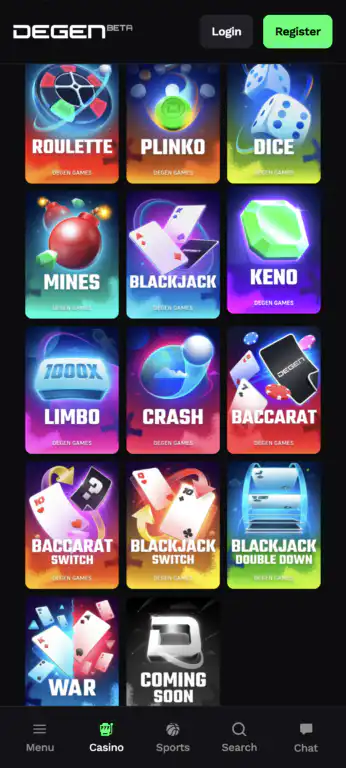 All 14 Degen Originals on mobile