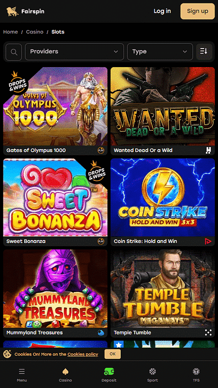 Fairspin slots