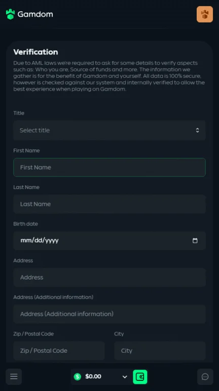 Gamdom AML policy