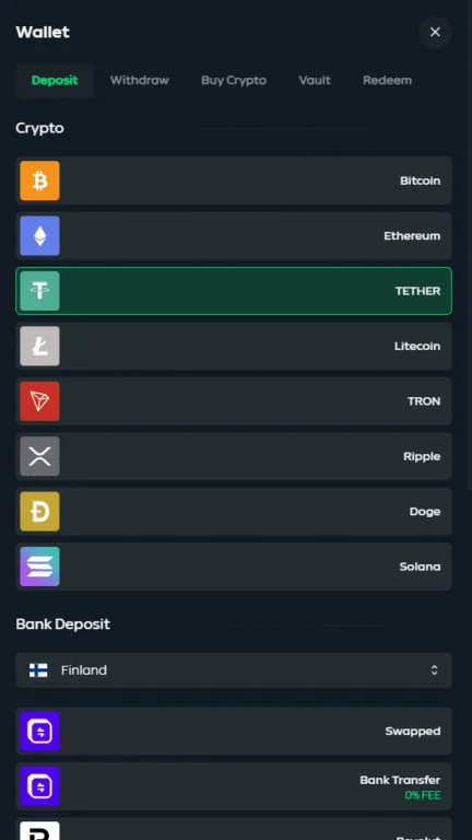 Gamdom transactions
