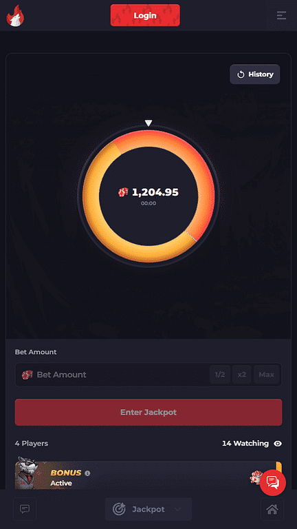Howl.gg Jackpot game
