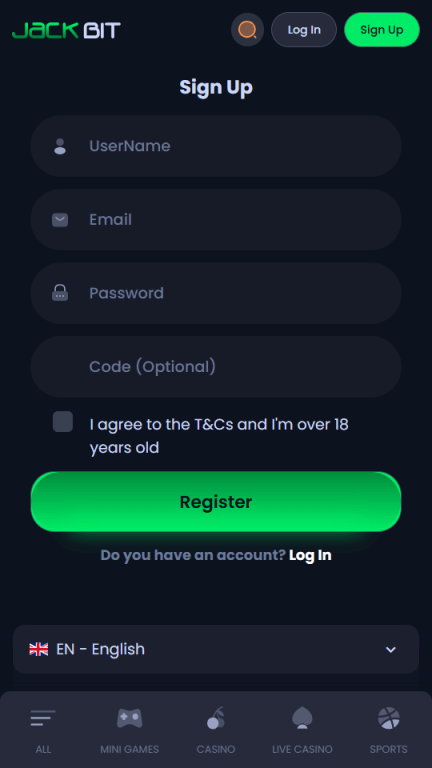 JackBit registration