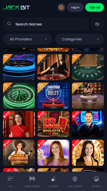 JackBit live casino