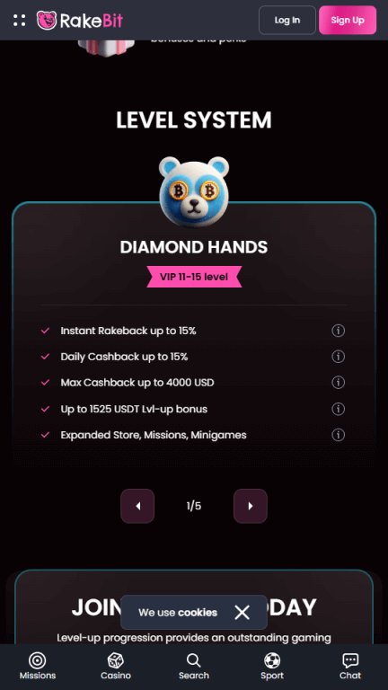 Rakebit VIP Club tiers