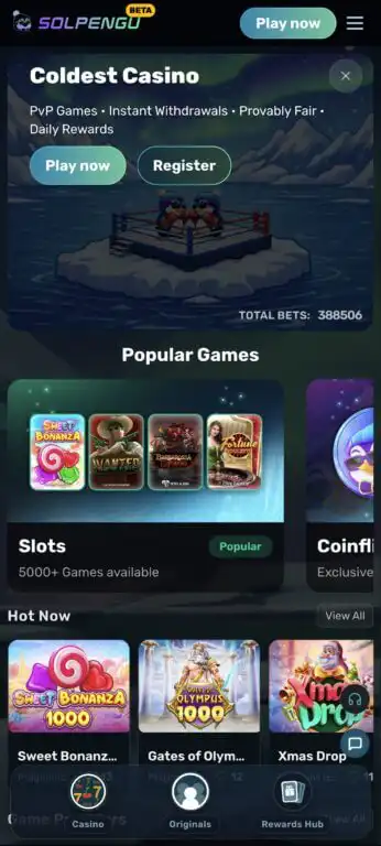 Solpengu's mobile interface still displays a "BETA" label, suggesting the platform is in early development stages