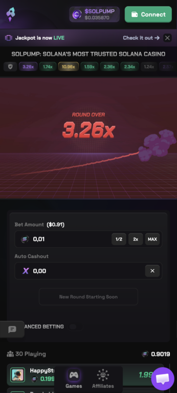 Solpump on mobile