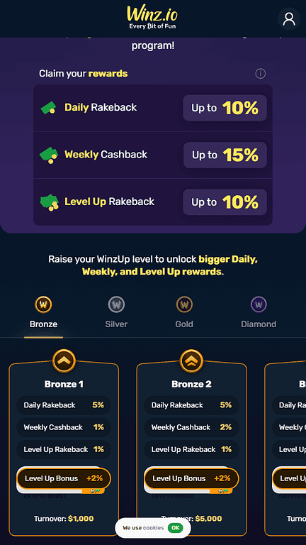 Winz.io WinzUp loyalty program
