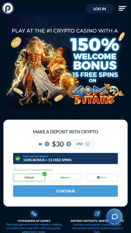 Punt Casino homepage