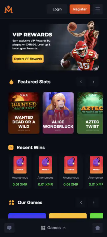 XMR.GG runs smoothly on mobile — no app needed, just open it in your browser and you're good to go.